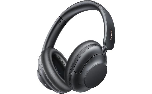 UGREEN HiTune Max 5 Noise Cancelling Headphones Wireless Bluetooth 5.0 Headphone Over-Ear, 90 Hours Playtime Fast Charging Headsets, HiFi Stereo Hi-Res Deep Bass Lightweight Foldable, Built-in Mic - Black